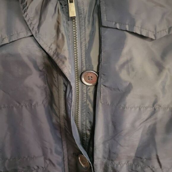 London Fog Green Matalic Shiny Jacket Womens SZ S Nylon - Picture 3 of 7